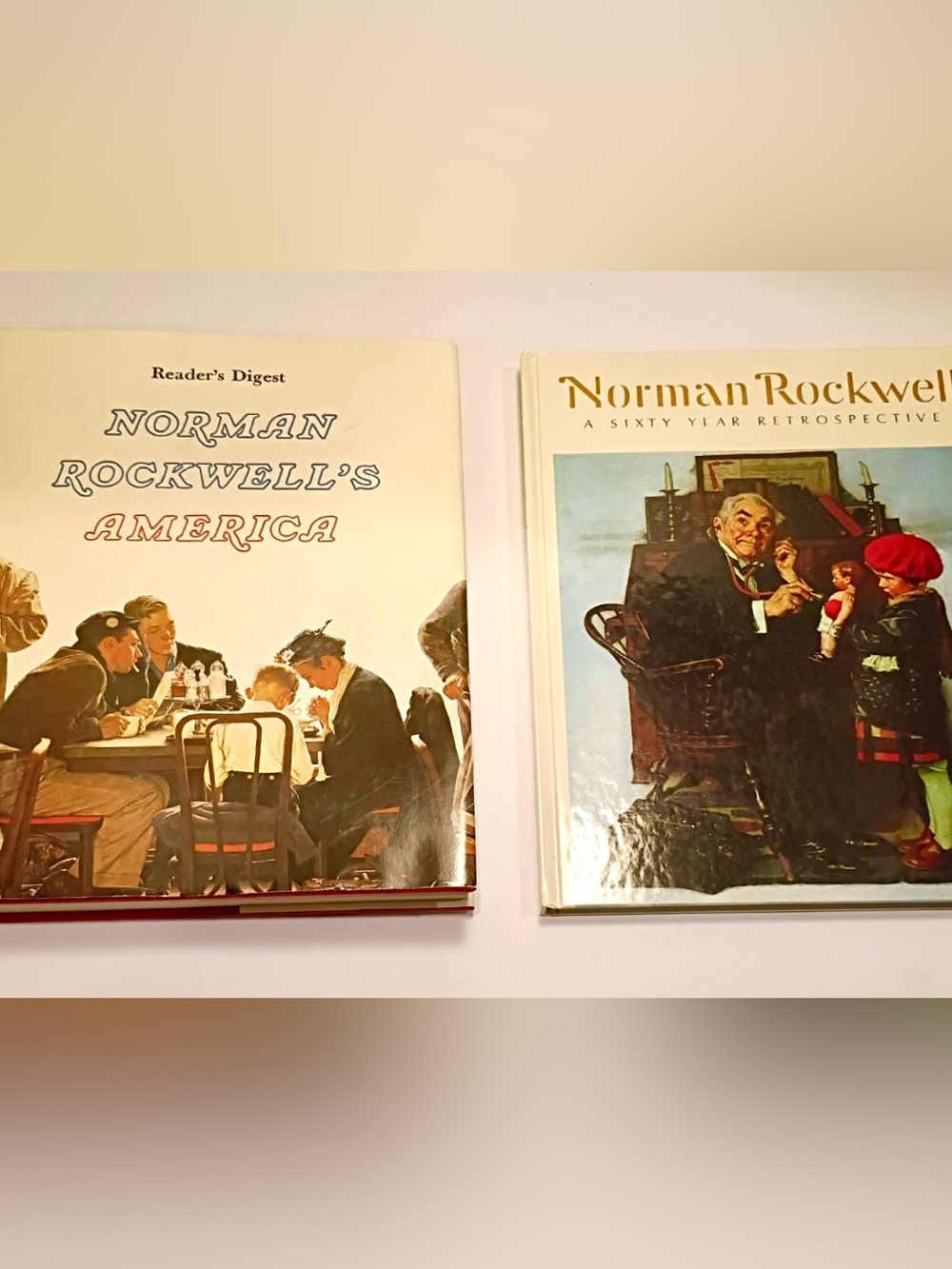 Pair of Vintage Norman Rockwell Coffee Table Books